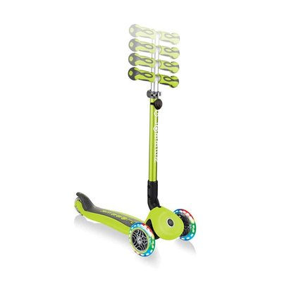 Globber Go Up Deluxe 3 Tekerlekli Katlanabilir 3ü 1 Arada Işıklı Yeşil Scooter