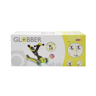 Globber Go Up Deluxe 3 Tekerlekli Katlanabilir 3ü 1 Arada Işıklı Yeşil Scooter