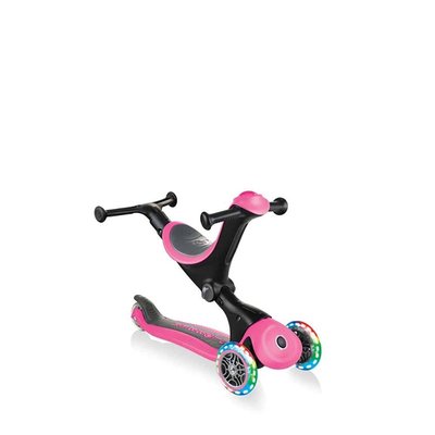 Globber Go Up Deluxe Işıklı Scooter Pembe