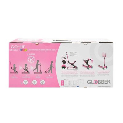 Globber Go Up Deluxe Işıklı Scooter Pembe