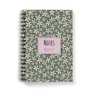 Mymia Art Starflower-Midi Spiralli Sert Kapak Defter 