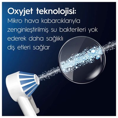 Oral-B Ağız Sağlığı Merkezi Ağız Duşu, 1 Oxyjet Başlığı, 1 Waterjet Başlığı