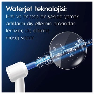 Oral-B Ağız Sağlığı Merkezi Ağız Duşu, 1 Oxyjet Başlığı, 1 Waterjet Başlığı