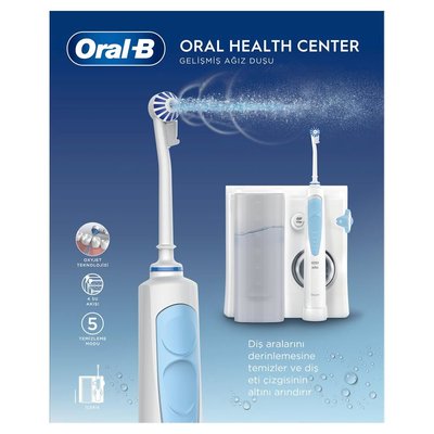 Oral-B Ağız Sağlığı Merkezi Ağız Duşu, 1 Oxyjet Başlığı, 1 Waterjet Başlığı