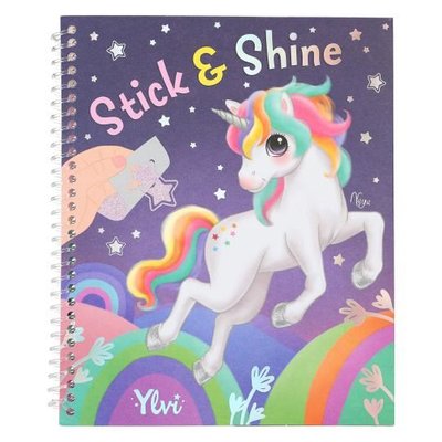 Top Model Unicorn Boyanabilir Şablonlu Stickerli Tasarım Defteri