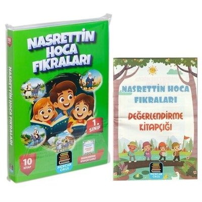 1. Sınıf Nasrettin Hoca Fıkraları Okuma Seti - 10 Kitap Takım - Değendirme Kitapçığı İlaveli