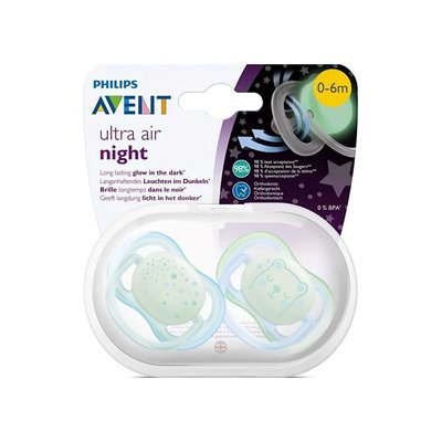 Philips Avent Ultra Air Karanlıkta Parlar Emzik 0-6 Ay Erkek