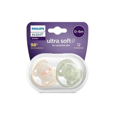 Philips Avent Ultra Soft Yumuşak 2li Emzik 0-6 Ay Erkek