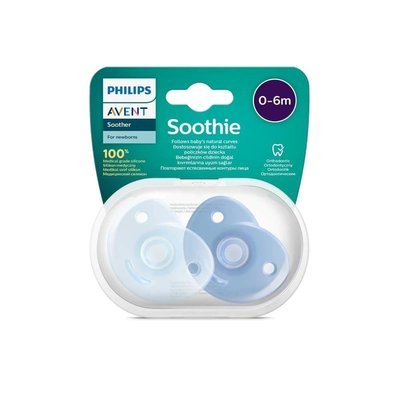 Philips Avent Soothie Ortodontik Saklama Kutulu 2li Emzik 0-6 Ay - Erkek