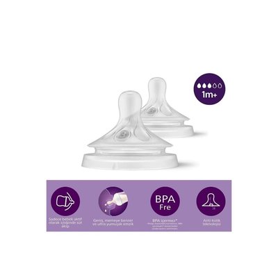 Philips Avent Natural Response 2'li Biberon Emziği 3 Numara 1 Ay