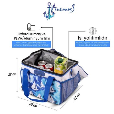 Anemoss Yelken Isı Yalıtımlı Çanta Beyaz