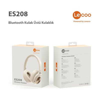 Lenovo Lecoo ES208 Krem Kablosuz Kulaklık