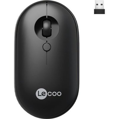 Lenovo Lecoo WS212 Kablosuz 1600DPI Sessiz Optik Mouse Siyah