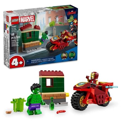 Lego Marvel Motosikletli Iron Man ve Hulk 76287