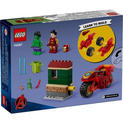 Lego Marvel Motosikletli Iron Man ve Hulk 76287