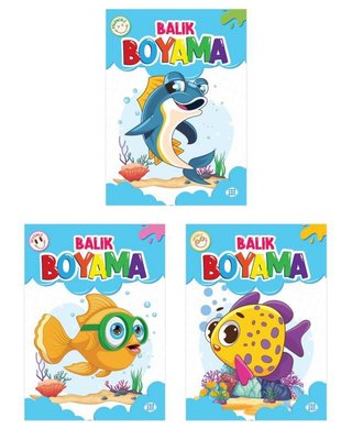 Balık Boyama Seti - 3 Kitap Takım