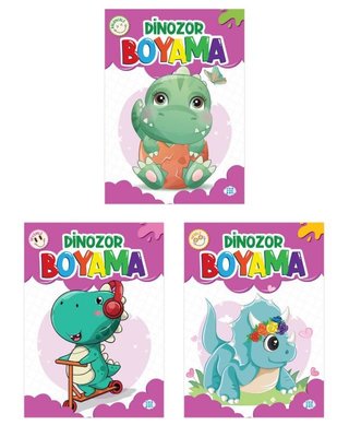 Dinozor Boyama  Seti - 3 Kitap Takım