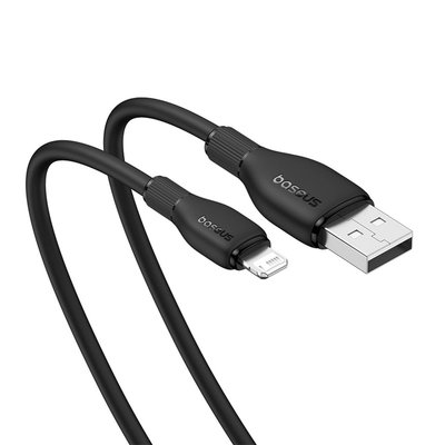 Baseus Pudding Hızlı Şarj Özellikli USB to Lightning 2.4 A. Kablo 1.2m Siyah