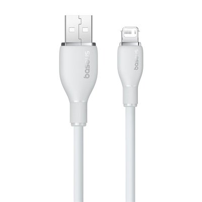 Baseus Pudding Hızlı Şarj Özellikli USB to Lightning 2.4 A. Kablo 1.2m Beyaz