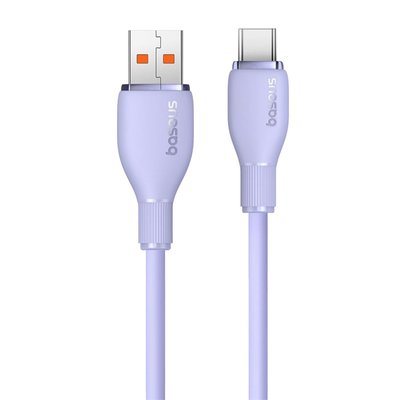 Baseus Pudding Hızlı Şarj Özellikli USB Type-C 100W Kablo 1.2m. Mor