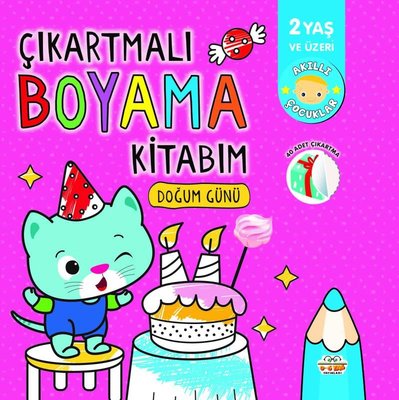 Çıkartmalı Boyama Kitabım - Doğum Günü - 2 Yaş ve Üzeri - Akıllı Çocuklar