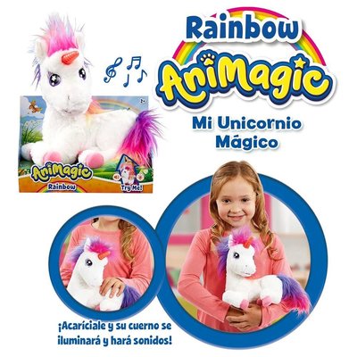 Animagic Parlayan Gökkuşağı Unicorn