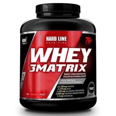 Hardline Nutrition Whey 3 Matrix Protein Tozu 2300 gr - Çikolata Aromalı