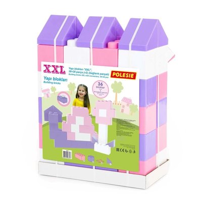 Mattoncini XXL Polesie Con Connettori – Plastica Resistente – Gioco Creativo Per Bambini 1+ Anno – Made In Bielorussia