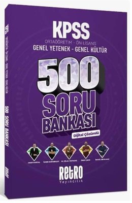 KPSS Genel Yetenek Genel Kültür Ortaöğretim Önlisans 500 Soru Bankası