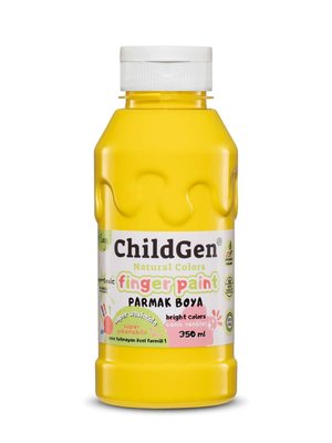 Childgen Süper Yıkanabilir Parmak Boyası 350 ml Şişe Sarı