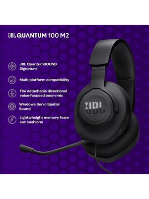 JBL Quantum 100M2 Siyah Kablolu Kulak Üstü Oyuncu Kulaklığı