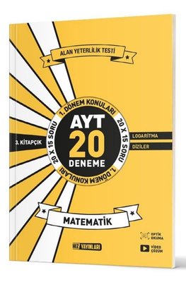 AYT Matematik 20'li İlk Dönem Deneme 3. Kitap