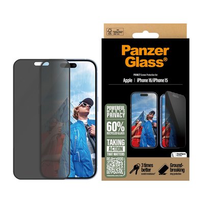 PanzerGlass iPhone 16 Privacy UWF Ekran Koruyucu