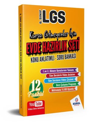 8.Sınıf LGS - Kursa Gitmeyenler İçin Evde Hazırlık Seti Konu Anlatımlı - Soru Bankası 12 Fasikül