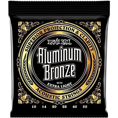 Ernie Ball P02570 Aluminum Bronz Extra Light 10-50 Akustik Gitar Tel Seti