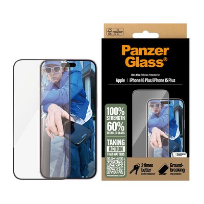 PanzerGlass® iPhone 16 Plus, UWF, Ekran Koruyucu