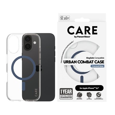 PanzerGlass Care by iPhone 16, Flagship Urban Combat MagSafe, Mavi, Kılıf