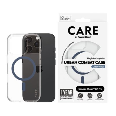 PanzerGlass Care by iPhone 16 Pro, Flagship Urban Combat MagSafe, Mavi, Kılıf