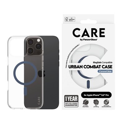 PanzerGlass Care by iPhone 16 Pro Max, Flagship Urban Combat MagSafe, Mavi, Kılıf