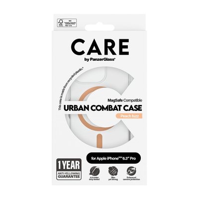 PanzerGlass Care by iPhone 16 Pro, Flagship Urban Combat MagSafe, Turuncu, Kılıf