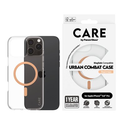 PanzerGlass Care by iPhone 16 Pro Max, Flagship Urban Combat MagSafe, Turuncu, Kılıf