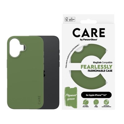 PanzerGlass Care by iPhone 16, Fashionable MagSafe, Yeşil, Kılıf