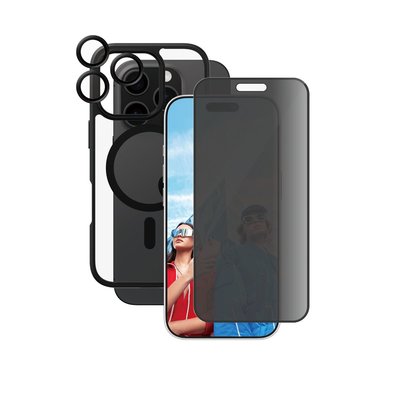 PanzerGlass Care by iPhone 16 Pro, Flagship 3-in-1 Privacy Bundle,Ekran &Kamera Koruyucu & Kılıf