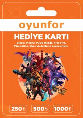 Oyunfor Hediye Çeki 250 TL