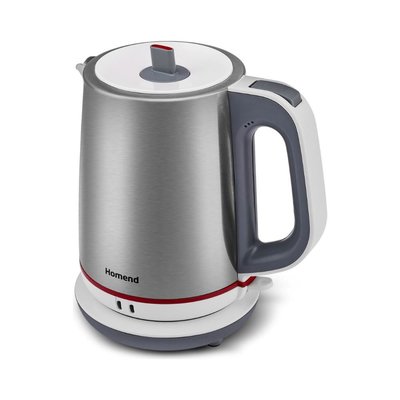 Homend Royaltea 1751H Inox Beyaz 1800 W Cam Demlikli Çay Makinesi