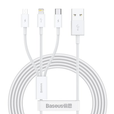 Baseus Superior 3in1 1.5 m Lightning Type-C Micro USB Hızlı Data ve Şarj Kablosu