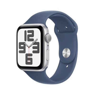 Apple Watch SE GPS 44mm Aluminium Case with Denim Sport Band - S/M