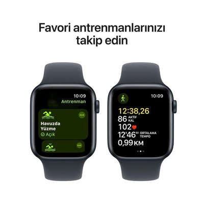 Apple Watch SE GPS 40mm Aluminium Case with Midnight Sport Band - M/L