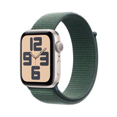 Apple Watch SE GPS 40mm Aluminium Case with Lake Green Sport Loop