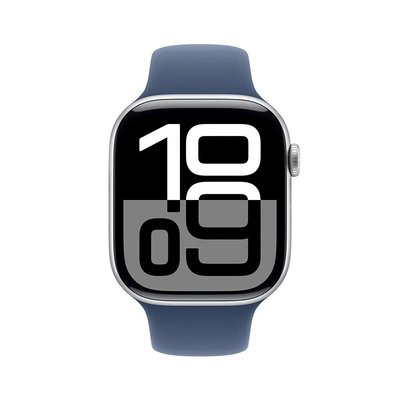 Apple Watch Series 10 GPS 46mm Aluminium Case with Denim Sport Band - M/L